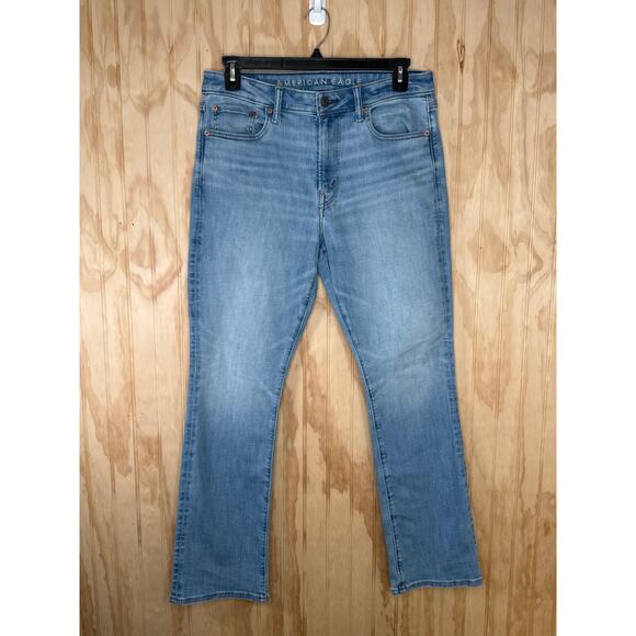 American Eagle Men's Jeans Slim Bootcut Light Wash Size 33X30 Airfex+ - Picture 9 of 9